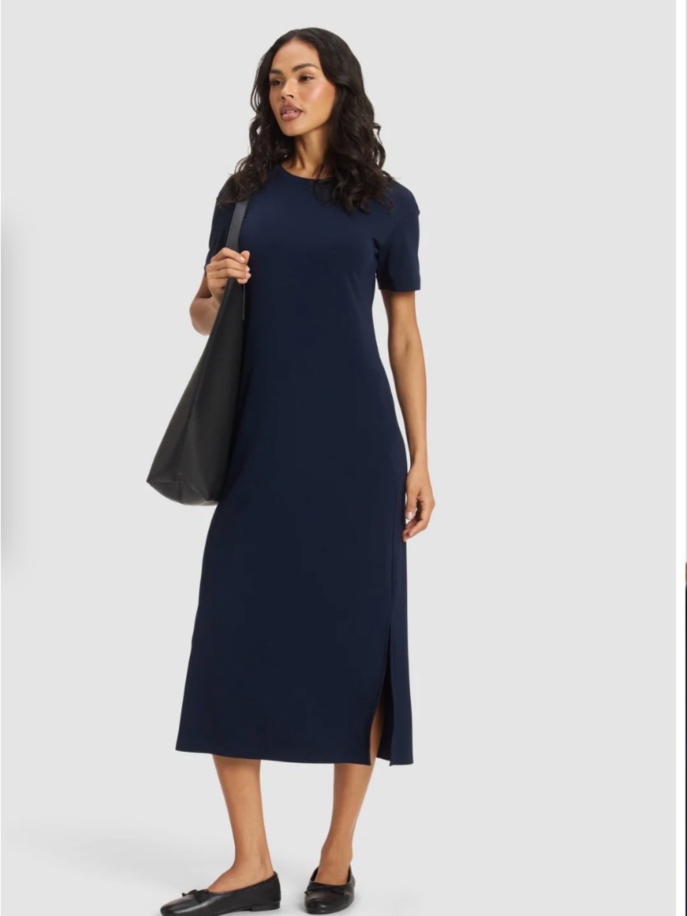 Women's Brushed Bamboo Midi Dress